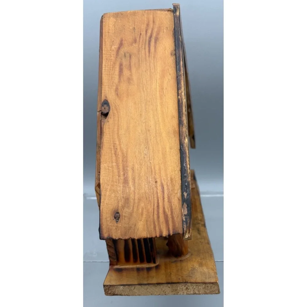 Handcrafted Wooden Log Brown House Made in Poland Home Decor Log Cabin 9 x 9.25